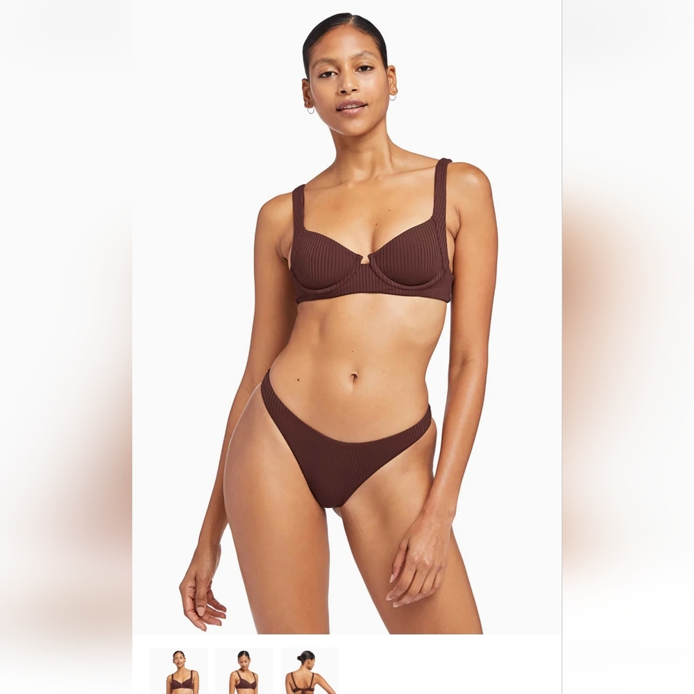 Vitamin A Chocolate EcoRib Sienna Bikini